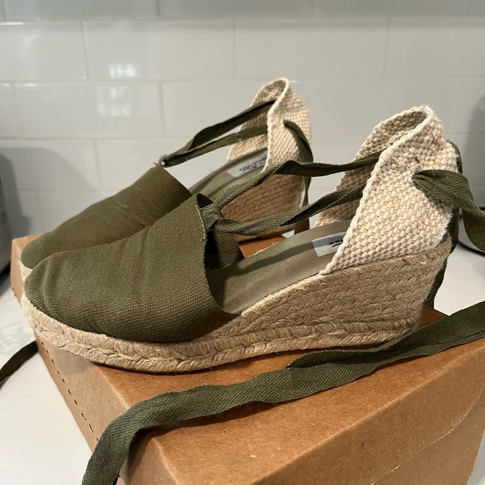 Olive green espadrilles